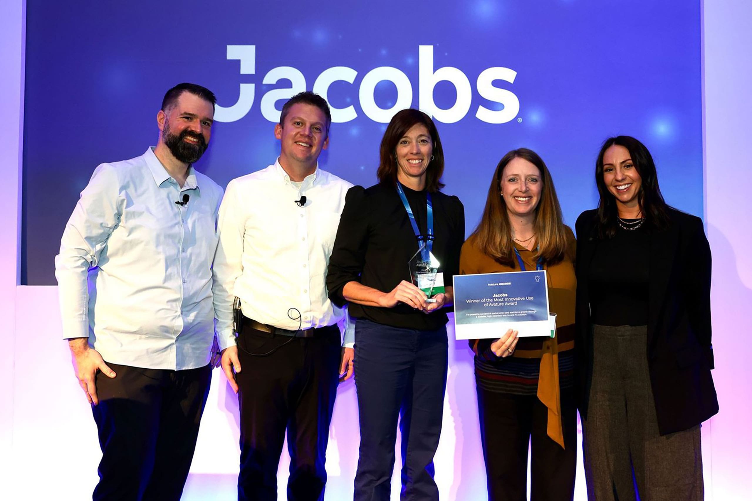 Jacobs receives the award for The Most Innovative Use of Avature at Avature UpfrontUS 2025