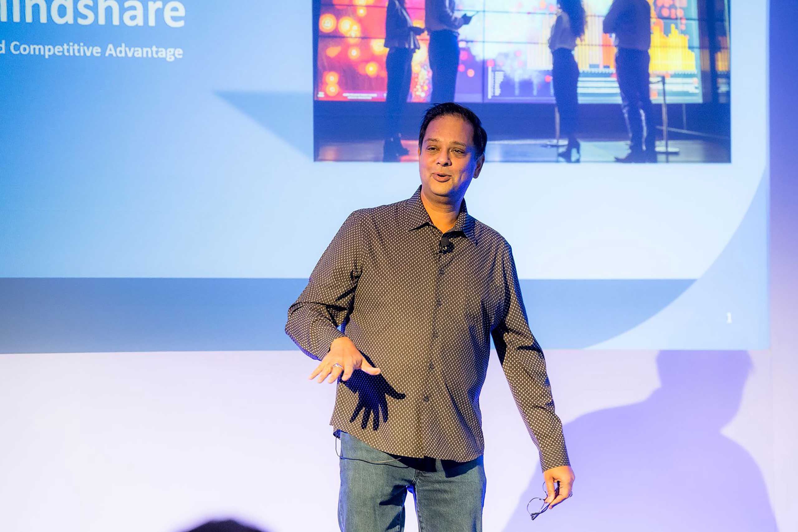 Ateesh Roye, VP of TA at Mantech, presents on stage at Avature Upfront US 2025